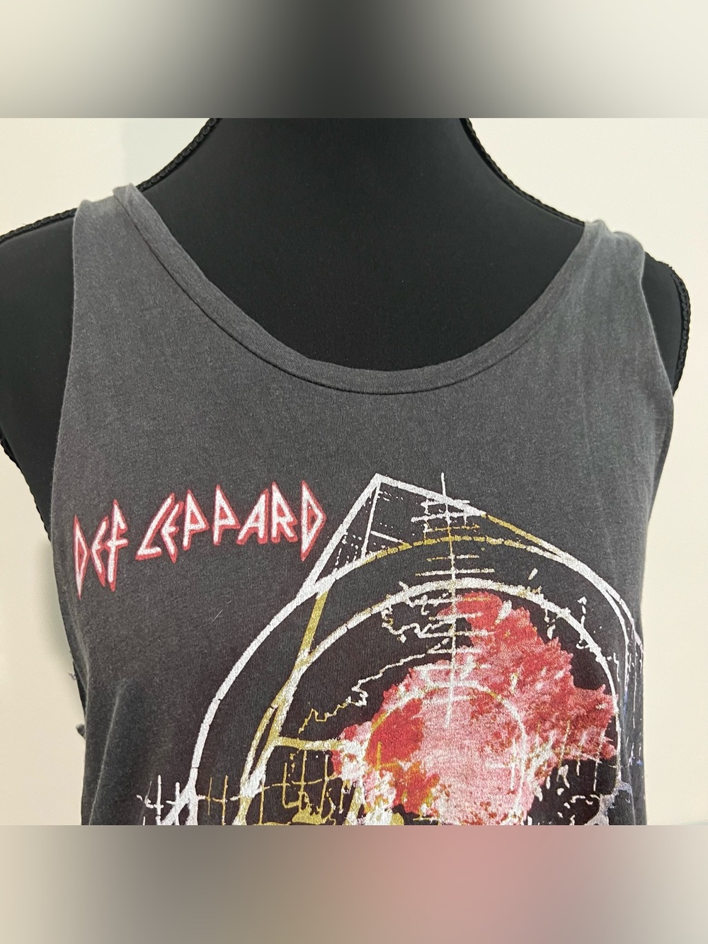 Junk Food Clothing Black Def Leppard Pyromania Muscle Tee - Picture 2 of 5